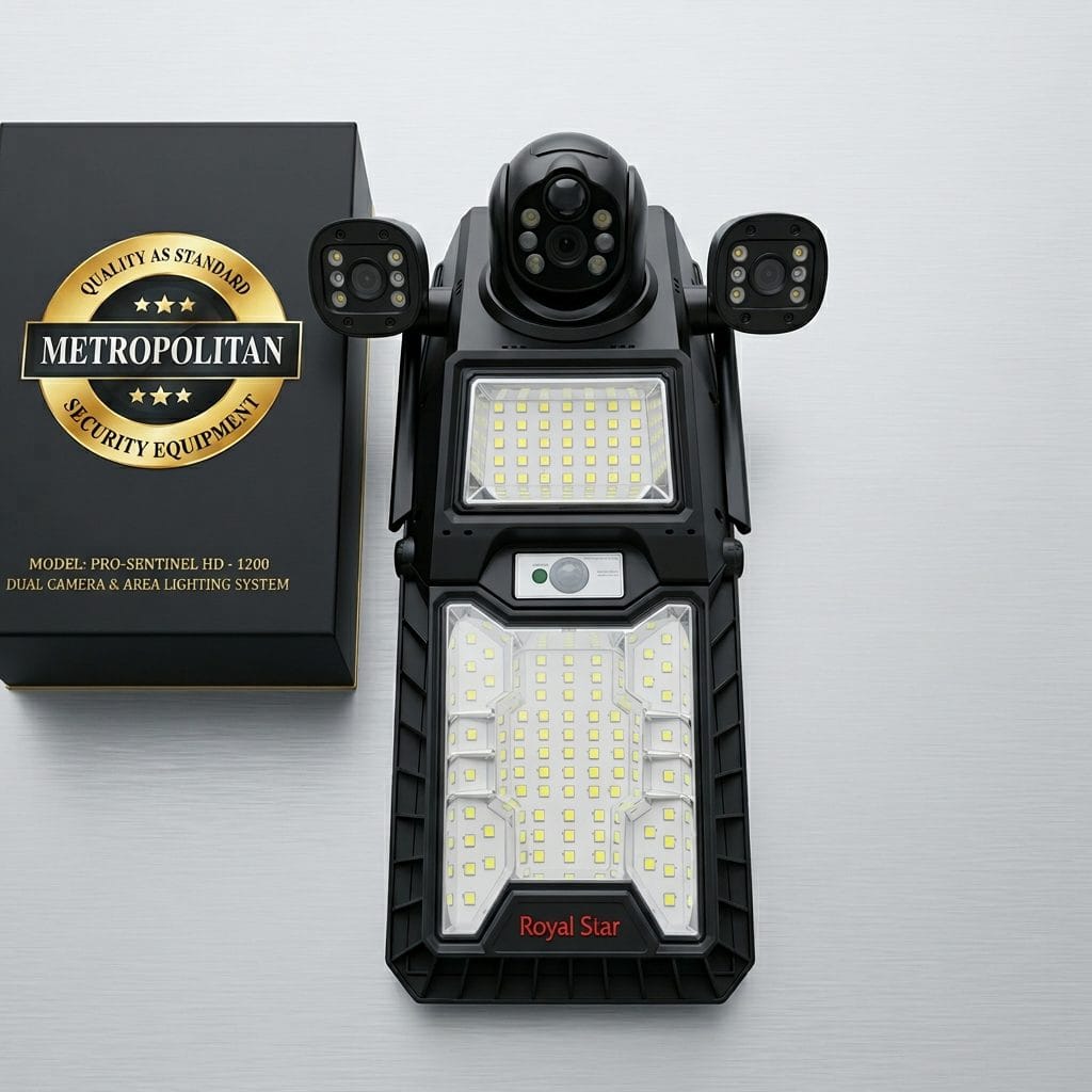 Solar AI Security Camera & Floodlight System